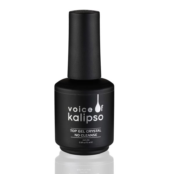 Топ без липкого слоя top gel crystal no cleanse, 15 мл