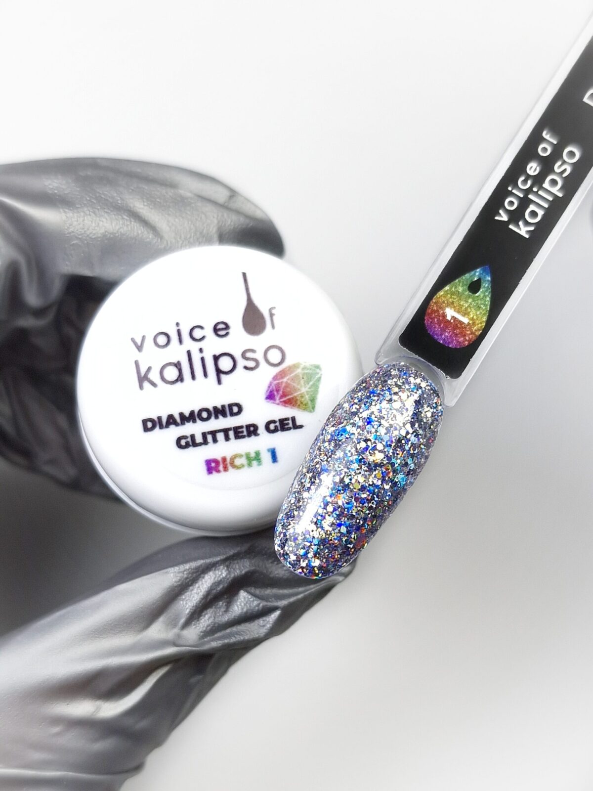 Глиттер-гель Diamond  Glitter Gel Rich 1  Voice of Kalipso