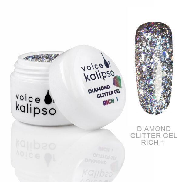 Глиттер-гель Diamond  Glitter Gel Rich 1  Voice of Kalipso