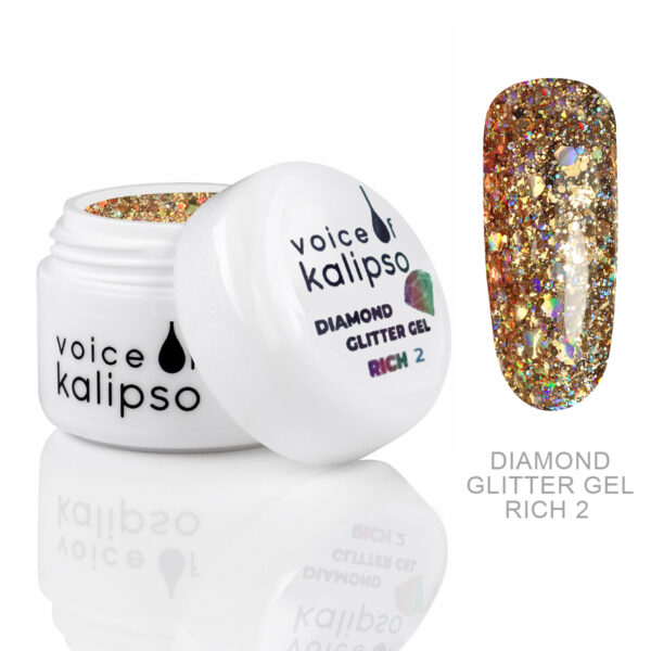 Глиттер-гель Diamond  Glitter Gel Rich 2 Voice of Kalipso
