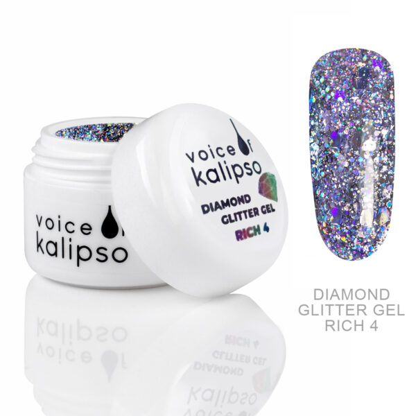 Глиттер-гель Diamond  Glitter Gel Rich 4 Voice of Kalipso