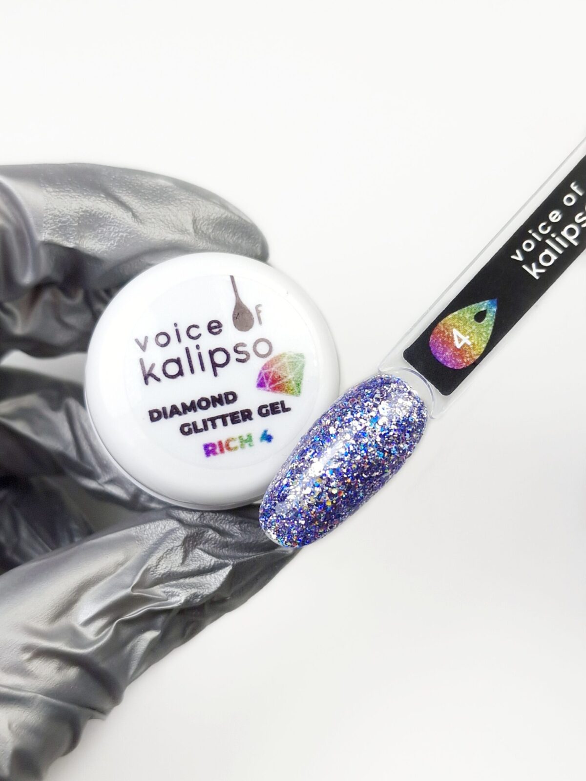 Глиттер-гель Diamond  Glitter Gel Rich 4 Voice of Kalipso