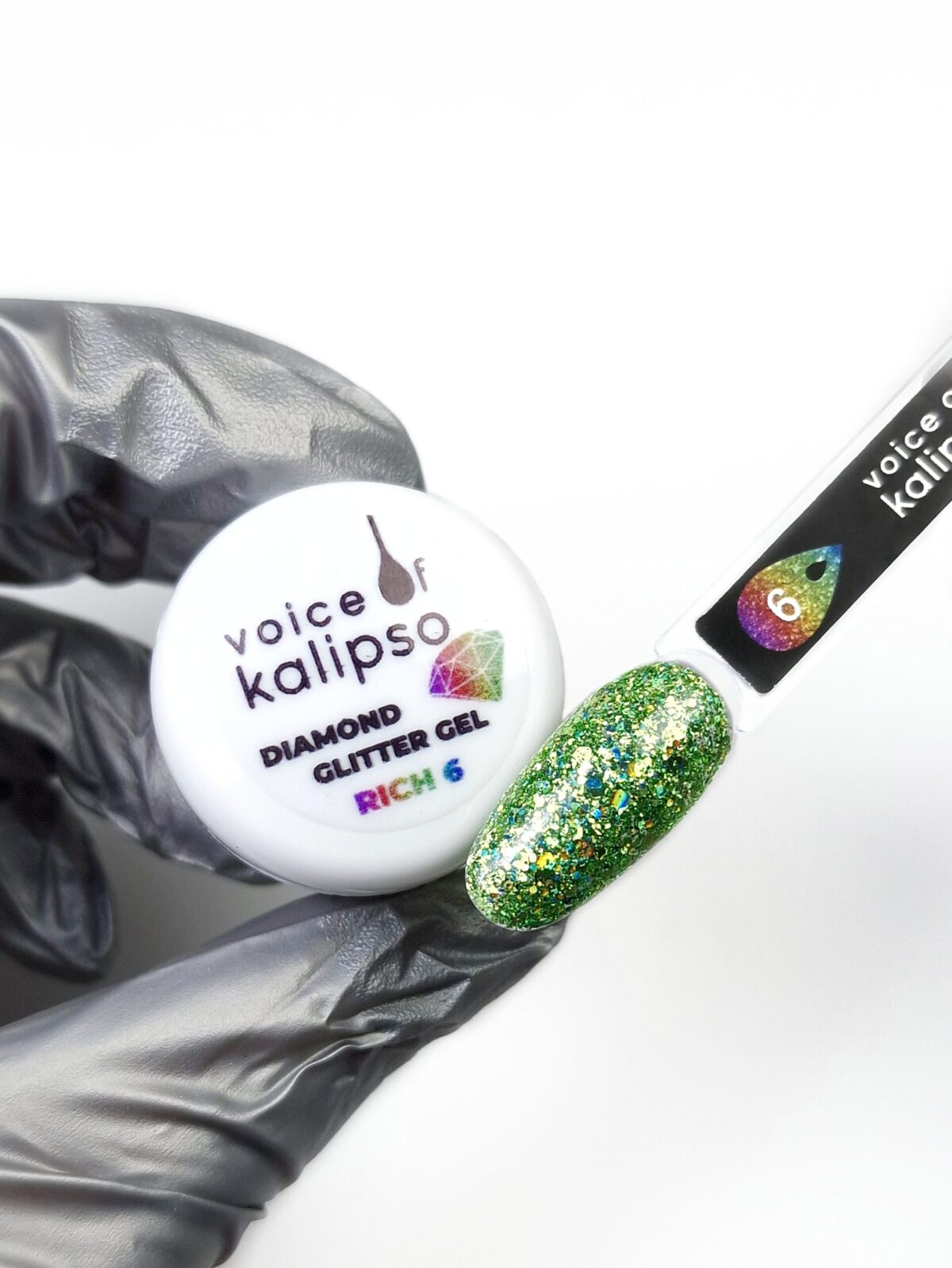 Глиттер-гель Diamond  Glitter Gel Rich 6 Voice of Kalipso