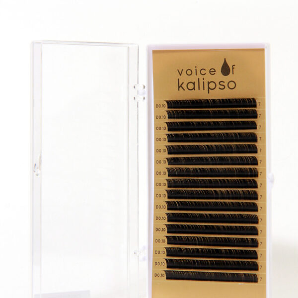 Ресницы для наращивания Voice of Kalipso черные 0,10/ D /7мм (16 линий)
