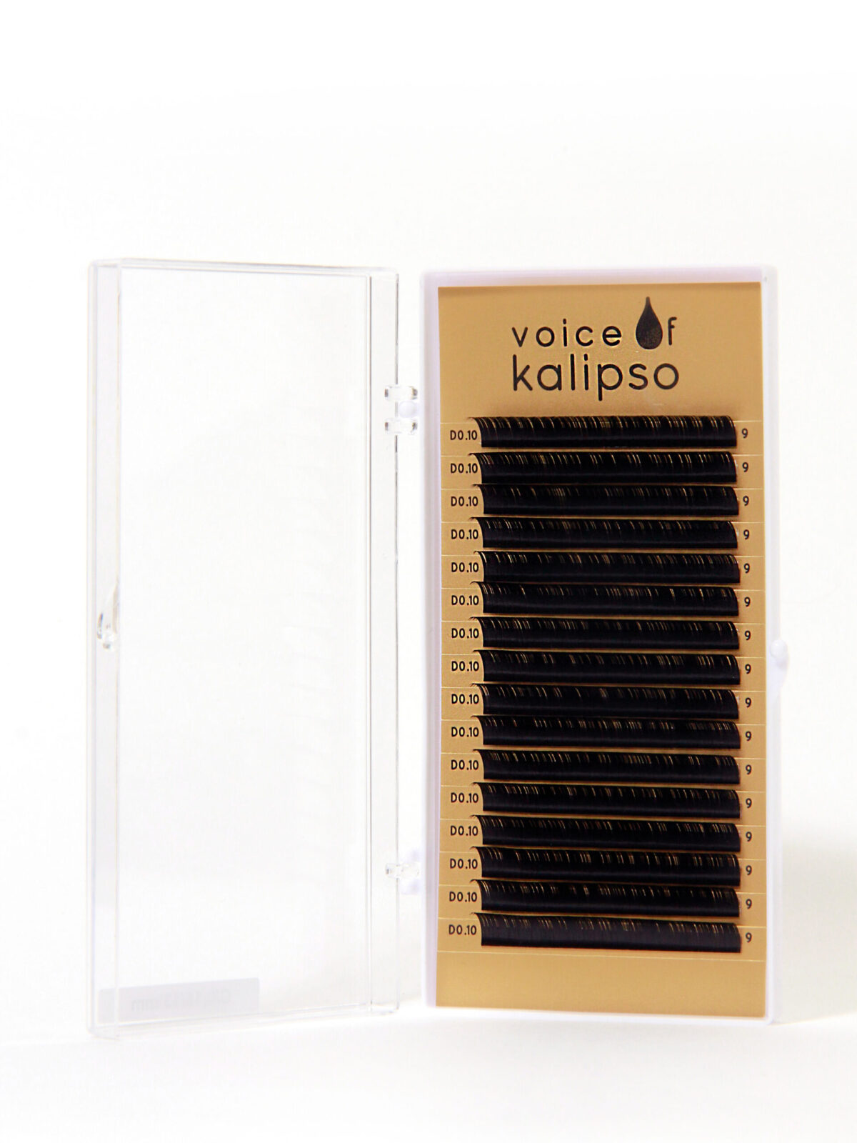 Ресницы для наращивания Voice of Kalipso черные 0,10/ D /9мм (16 линий)