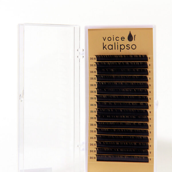 Ресницы для наращивания Voice of Kalipso черные 0,10/ D /9мм (16 линий)