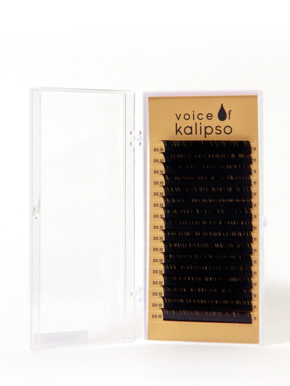 Ресницы для наращивания Voice of Kalipso черные 0,10/ D /11мм (16 линий)