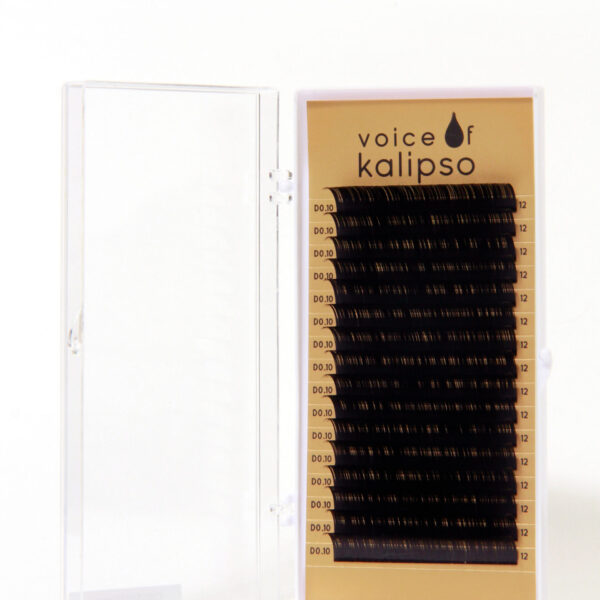Ресницы для наращивания Voice of Kalipso черные 0,10/ D /12мм (16 линий)
