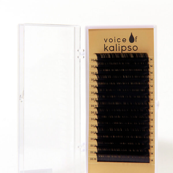 Ресницы для наращивания Voice of Kalipso черные 0,10/ D /14мм (16 линий)