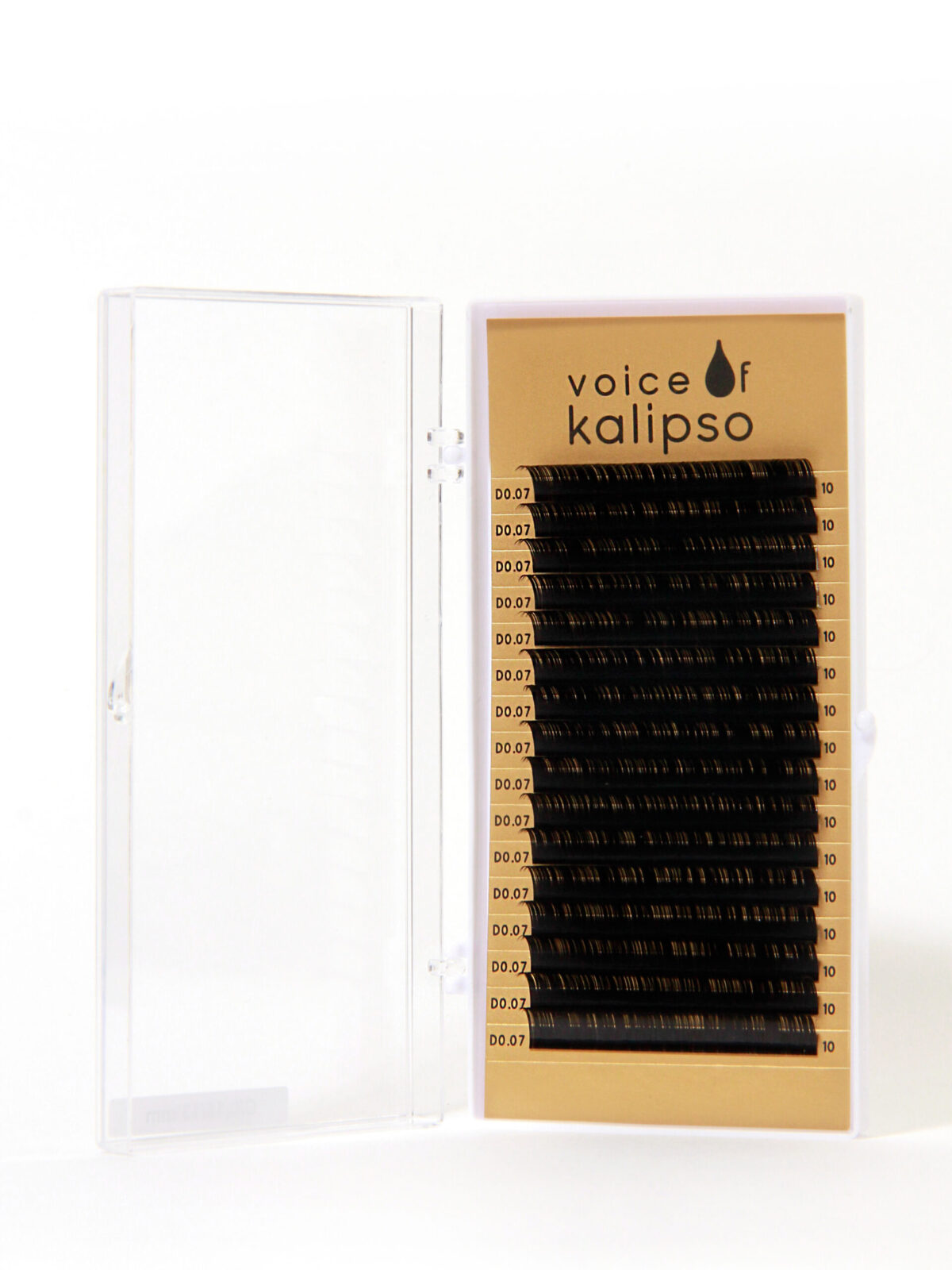 Ресницы для наращивания Voice of Kalipso черные 0,07 / D / 10мм (16 линий)