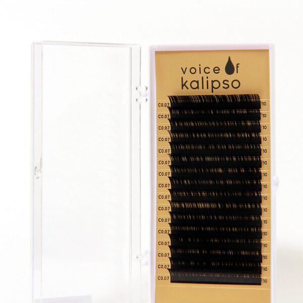 Ресницы для наращивания Voice of Kalipso черные 0,07 / С / 10мм (16 линий)