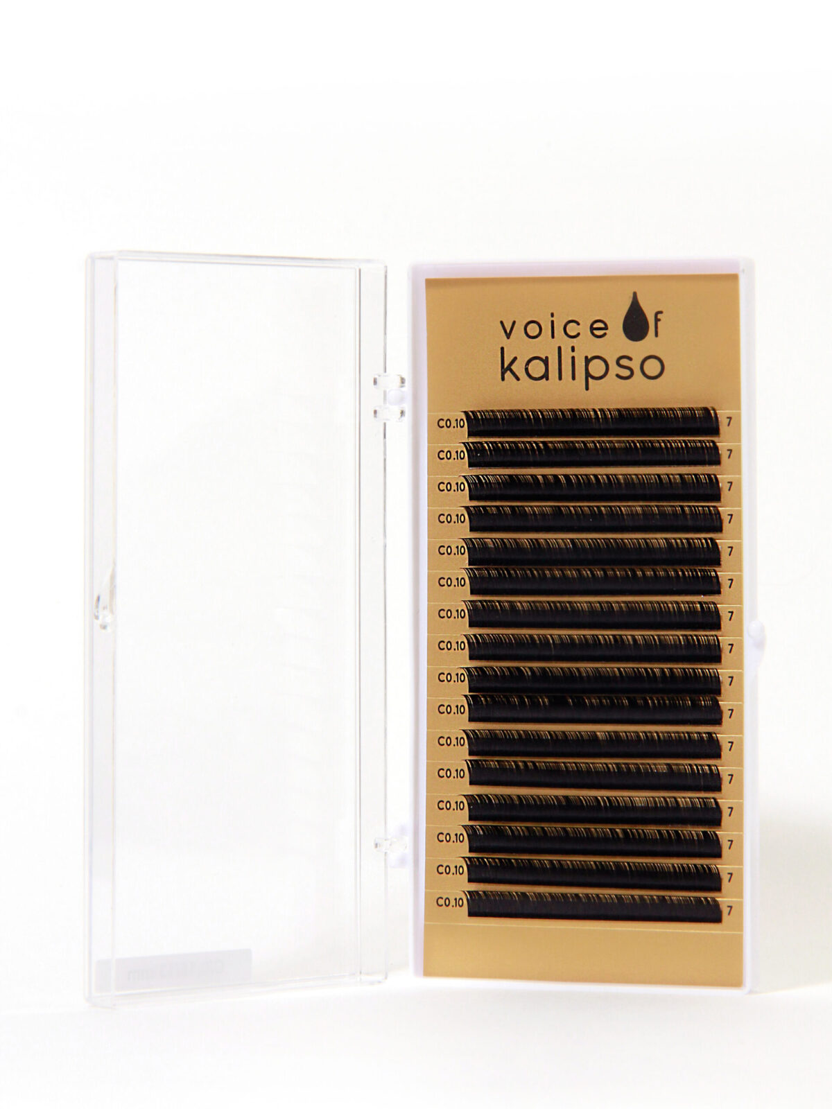 Ресницы для наращивания Voice of Kalipso черные 0,10 / С / 7мм (16 линий)