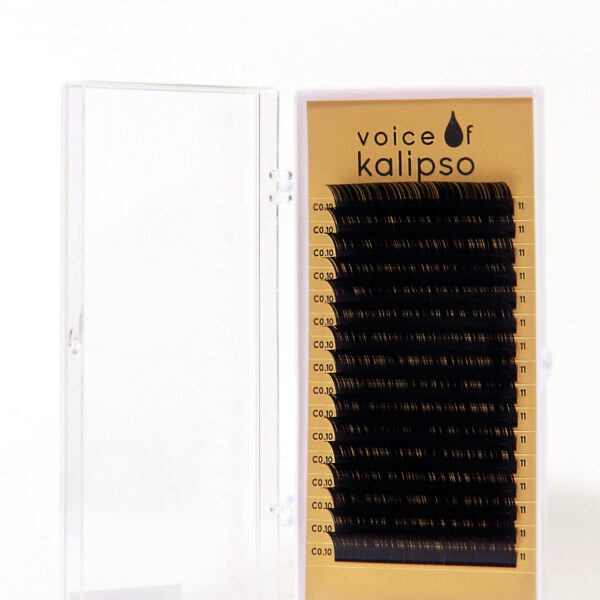 Ресницы для наращивания Voice of Kalipso черные 0,10 / С / 11мм (16 линий)